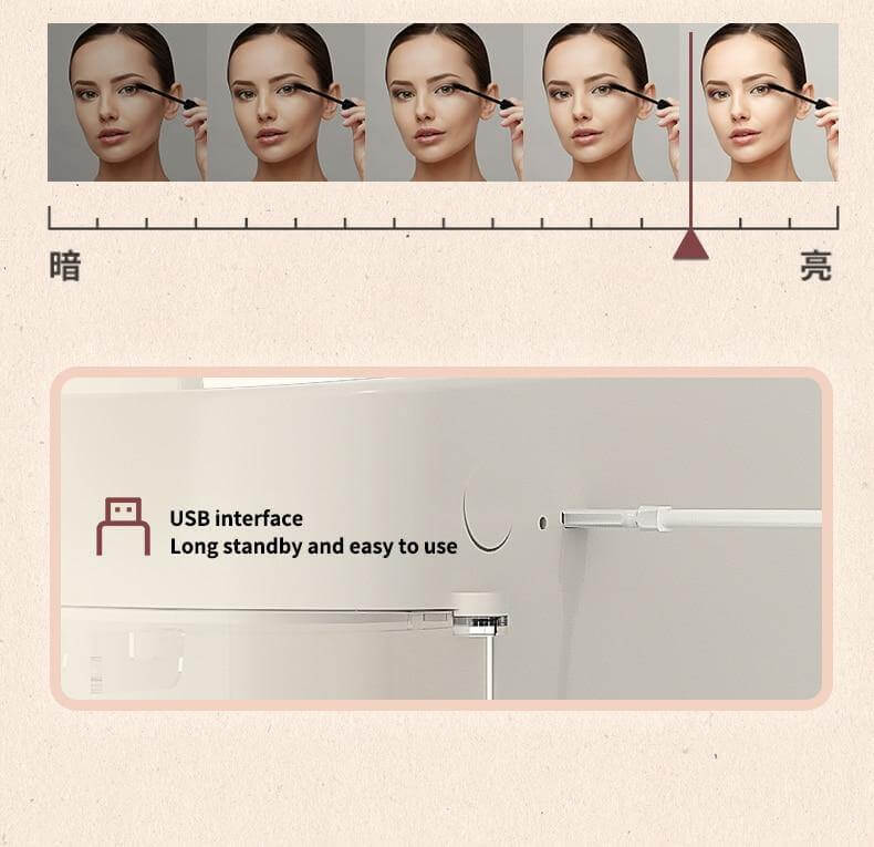 Cosmetic Make-up Jewelry Organizer with Led Lighted Mirror - Image 8