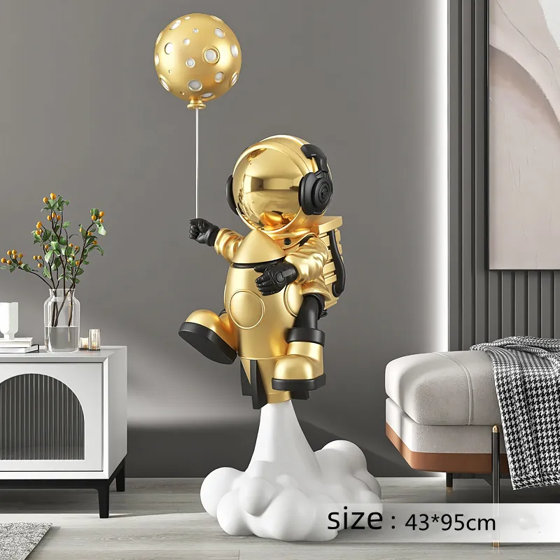 Cosmic Astronaut Balloon Sculpture Elegant Home Decor - Image 2