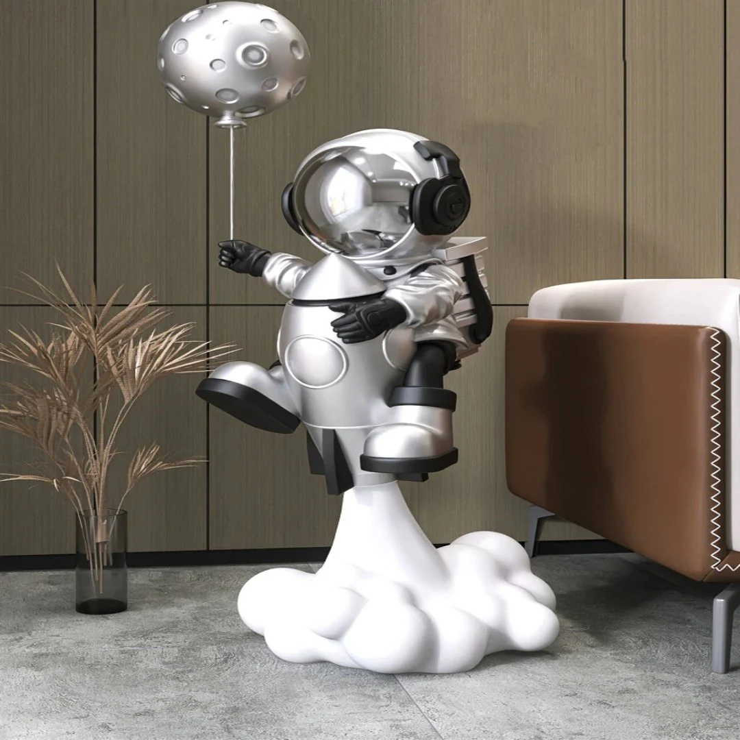 Cosmic Astronaut Balloon Sculpture Elegant Home Decor - Image 3