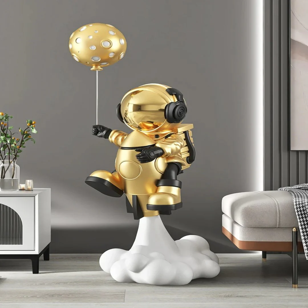 Cosmic Astronaut Balloon Sculpture Elegant Home Decor - Image 4