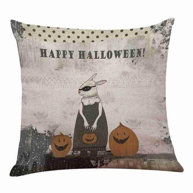 Cotton Comfy Pumpkin Printed Halloween Pillow Cases - Image 5