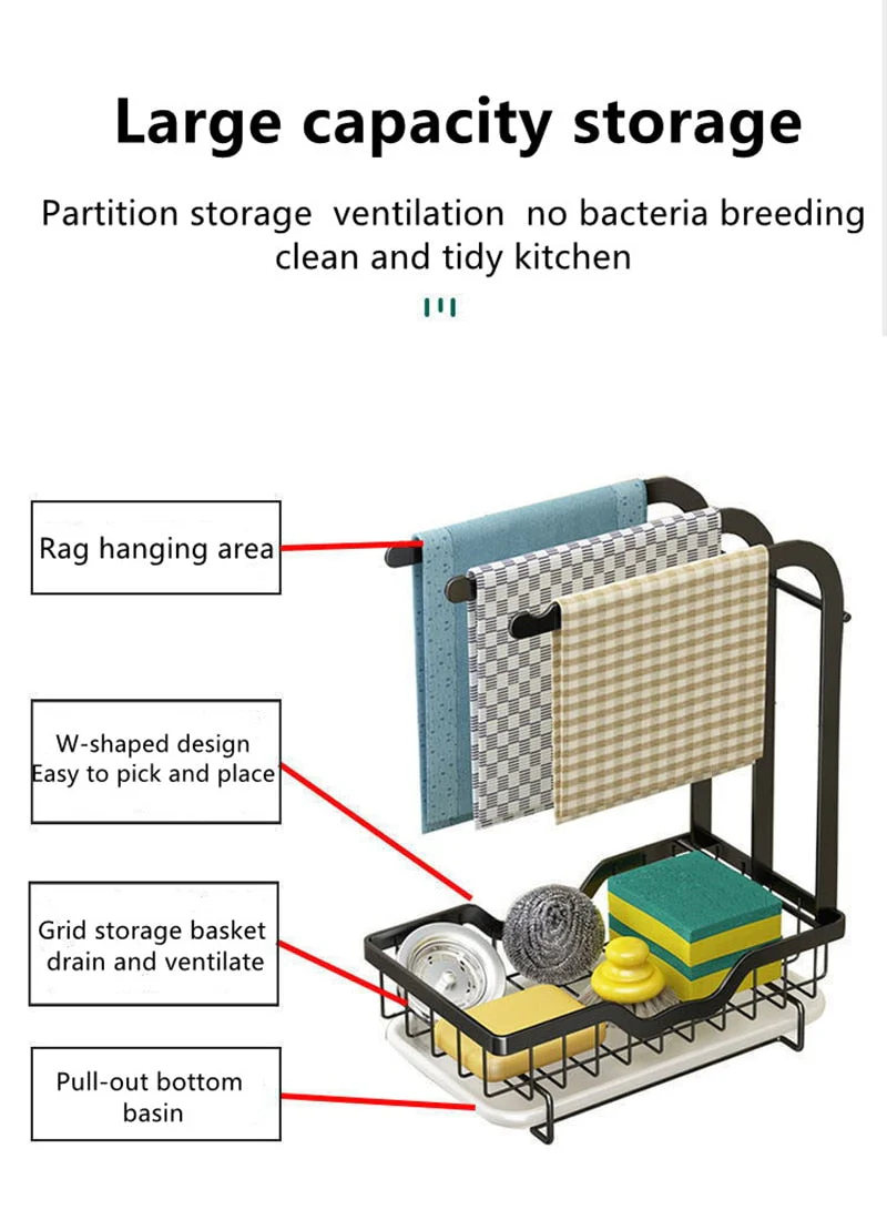 Countertop Dish Drying Rack with Drainer - Image 8