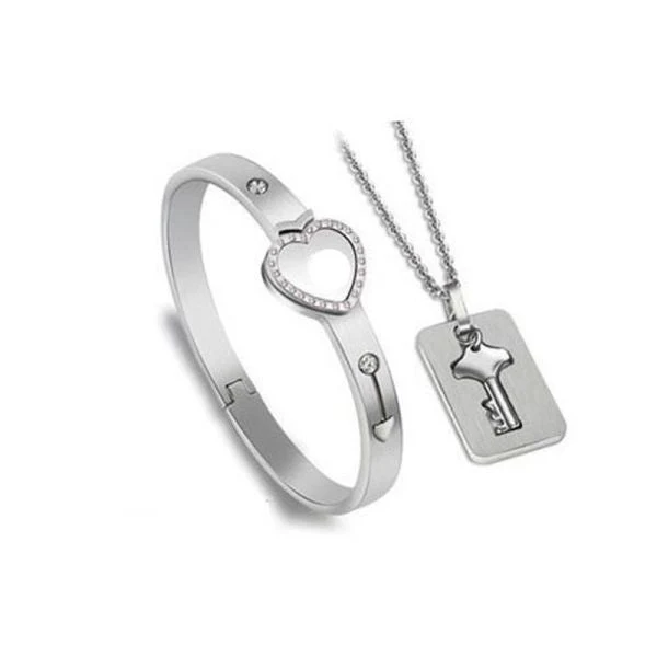 Couple Love Heart Lock Bracelet - Image 15
