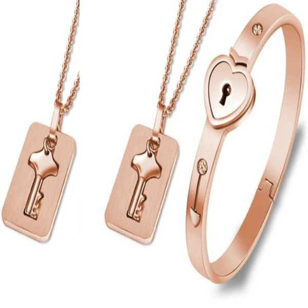 Couple Love Heart Lock Bracelet - Image 5