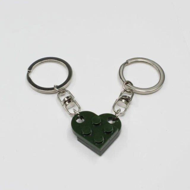 Couples Love Toy Brick Heart Keychain - Image 11