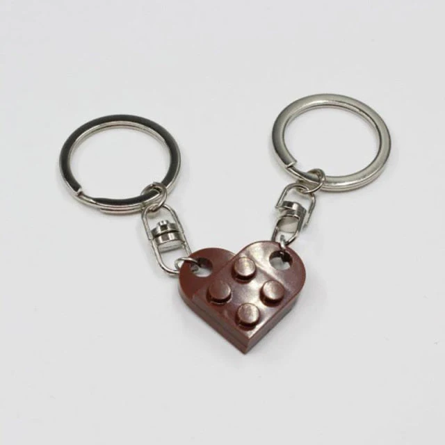 Couples Love Toy Brick Heart Keychain - Image 16
