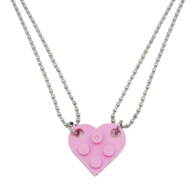 Couples Love Toy Brick Heart Keychain - Image 25