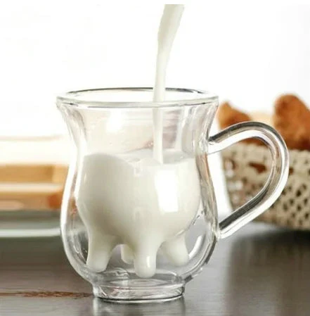 Cow Double Layer Glass Mug - Image 5
