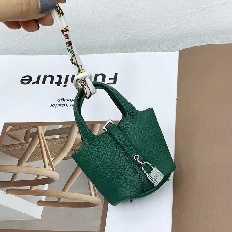 Cowhide Stylish Bag Airpods Case - Image 8