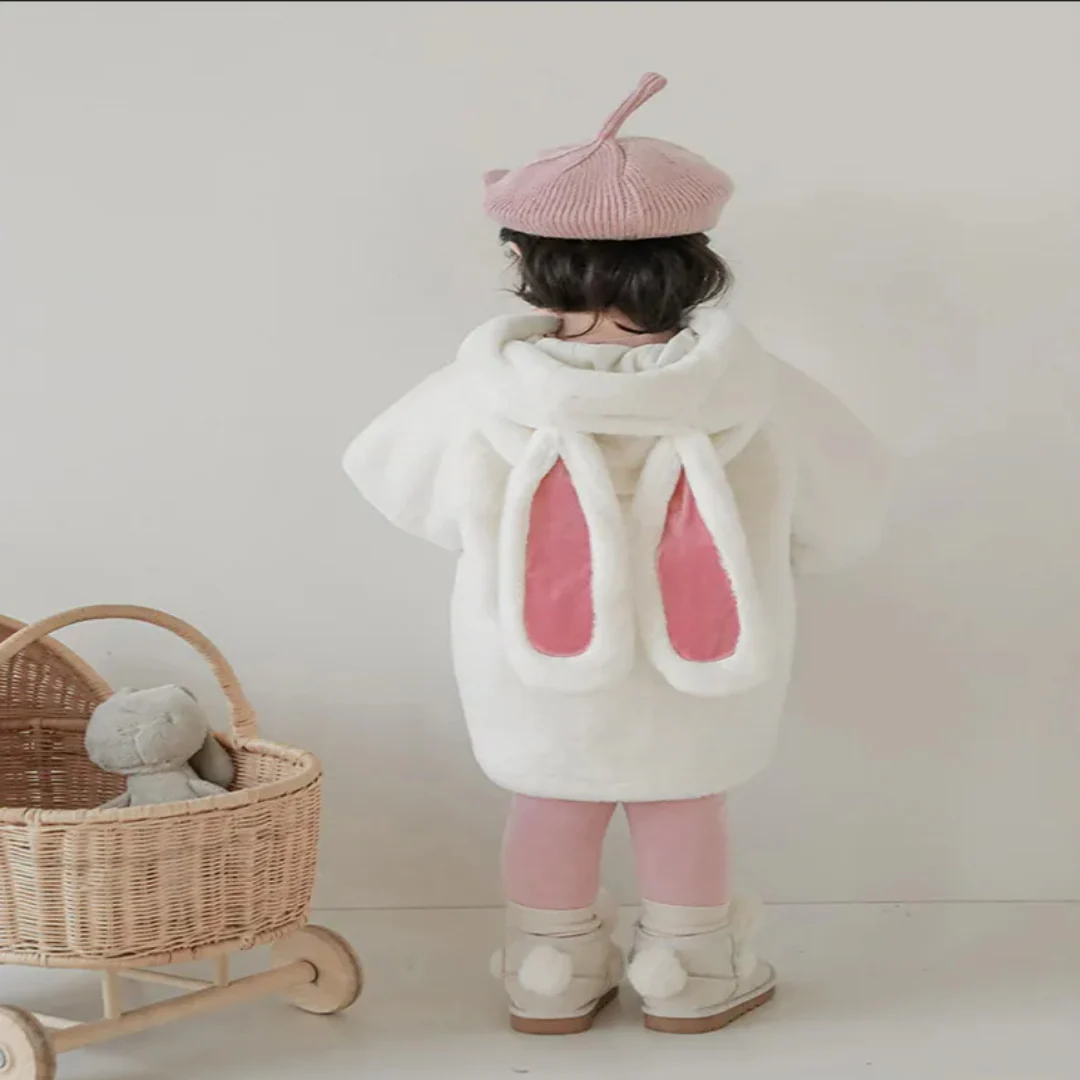 Cozy Bunny Kids Plush Winter Hooded Jacket - Image 2