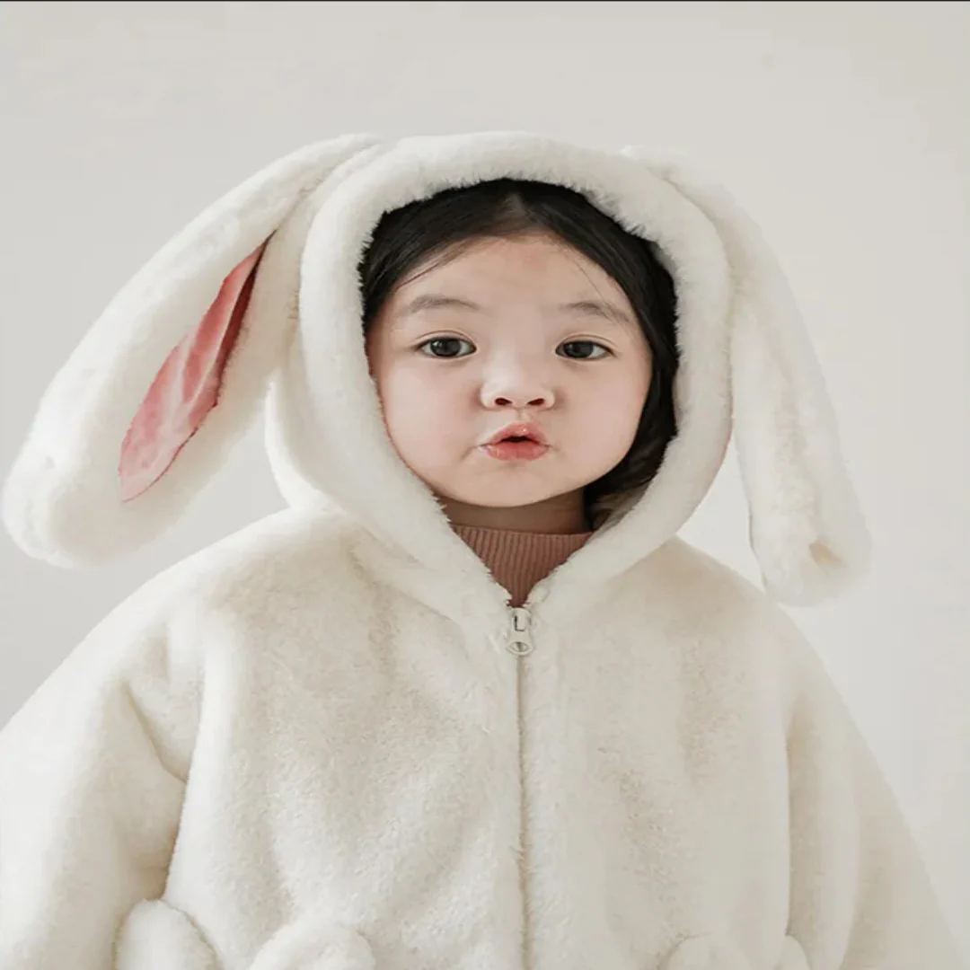 Cozy Bunny Kids Plush Winter Hooded Jacket - Image 5