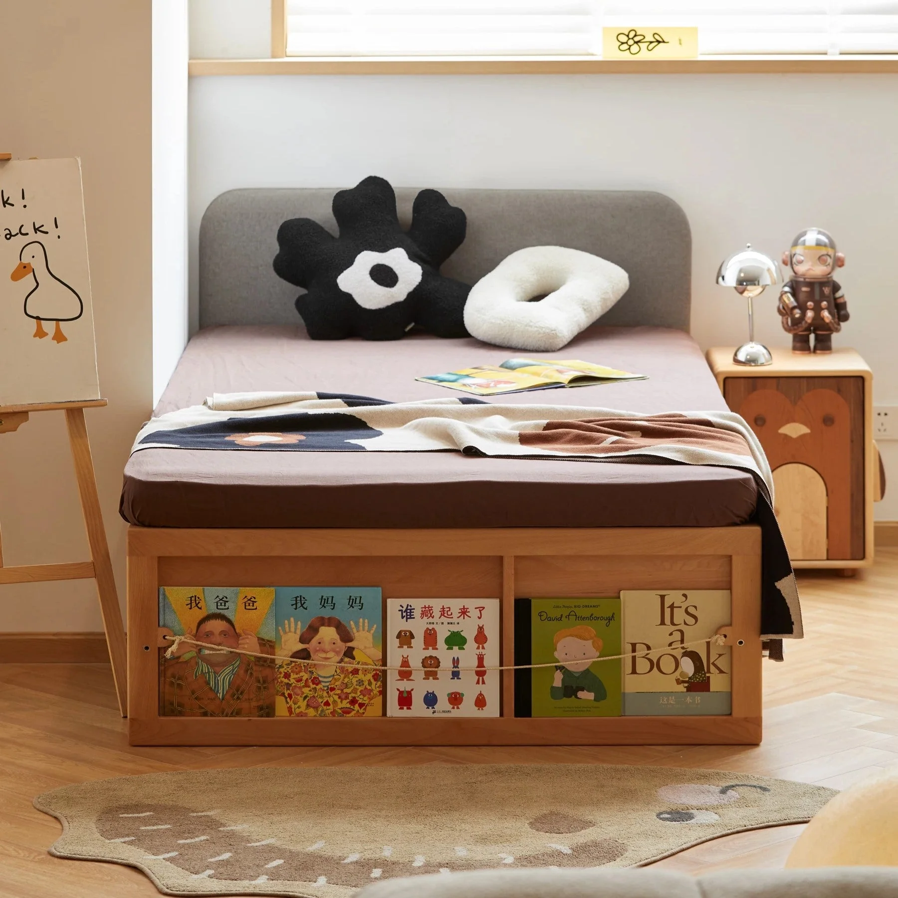 Cozy Corner Wooden Built-In Storage Children’s Bed - Image 2
