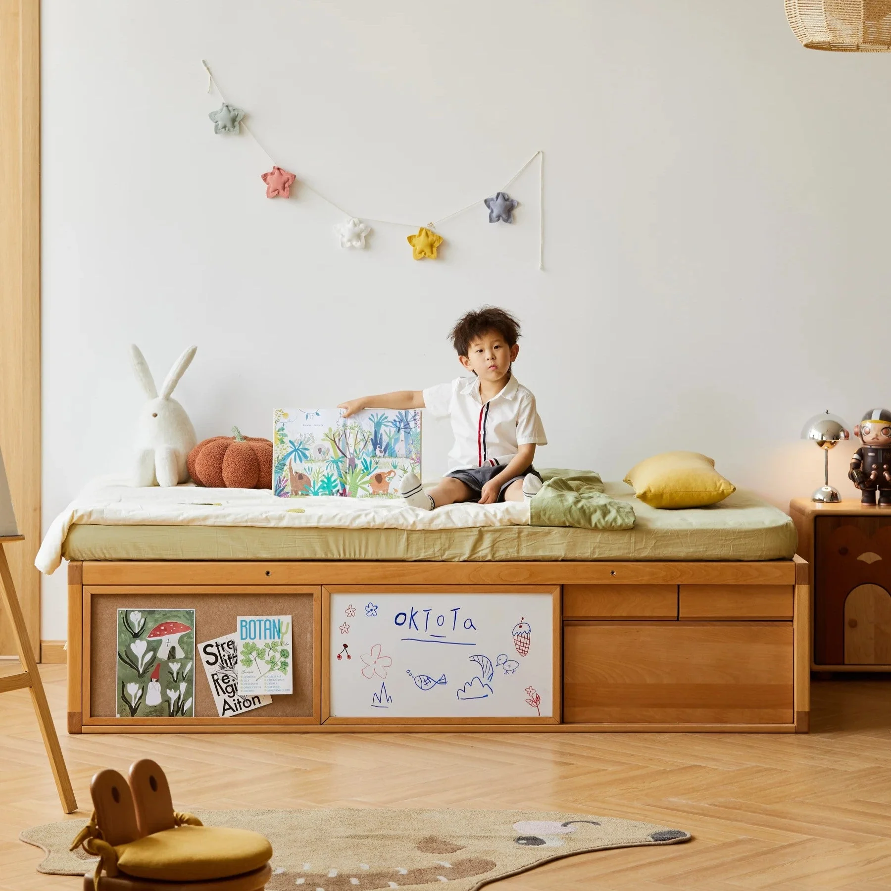 Cozy Corner Wooden Built-In Storage Children’s Bed - Image 5