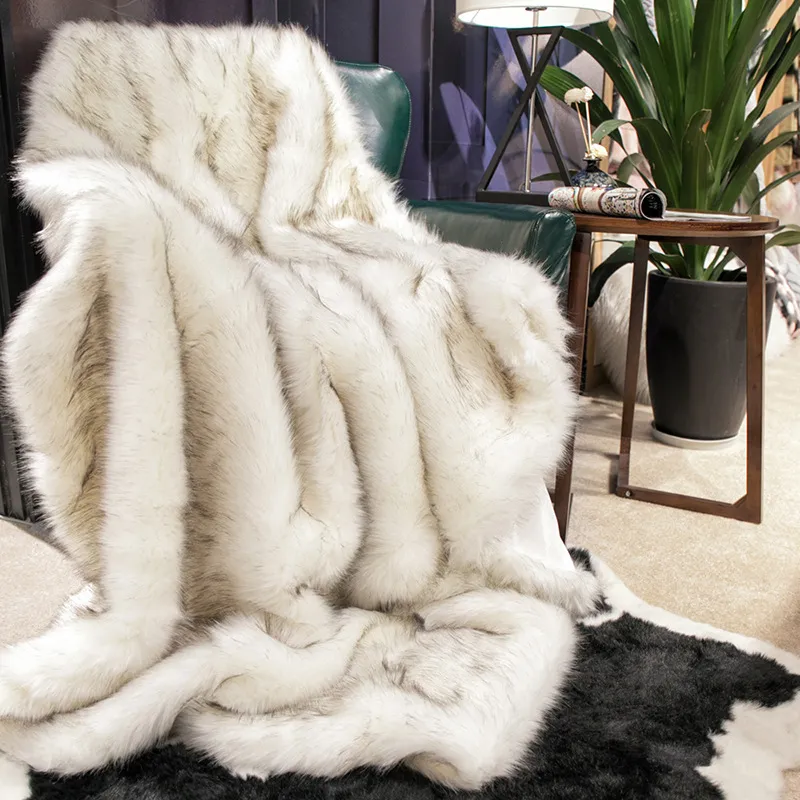 Cozy Couture Deluxe Faux Fur Sofa Blanket - Image 8