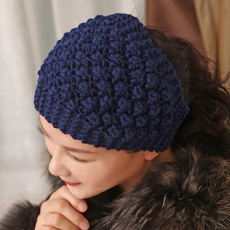 Cozy Crown Elastic Knitted Headband - Image 10