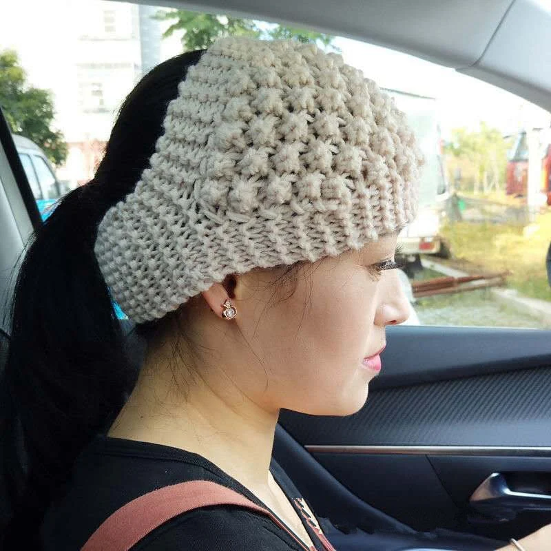 Cozy Crown Elastic Knitted Headband - Image 5