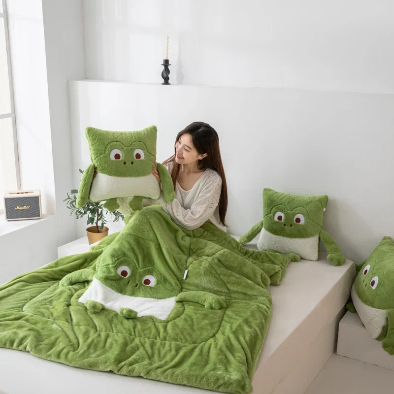 Cozy Dreams Mini Monster Quilted Pillow Blanket - Image 4