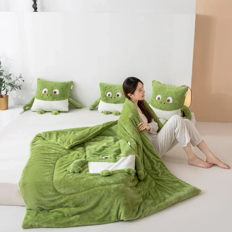 Cozy Dreams Mini Monster Quilted Pillow Blanket - Image 5