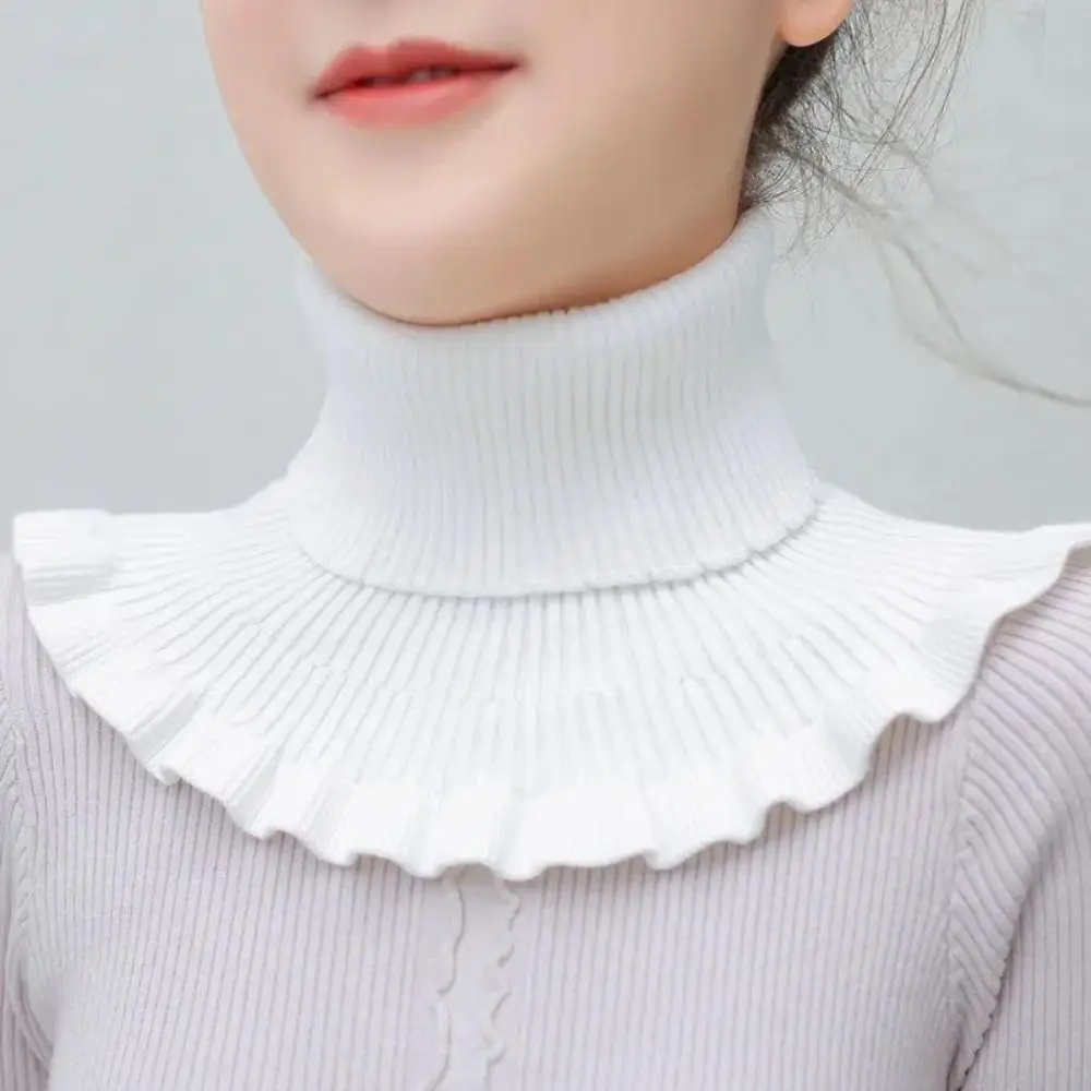 Cozy Knit Detachable Turtleneck Collar Scarf - Image 3
