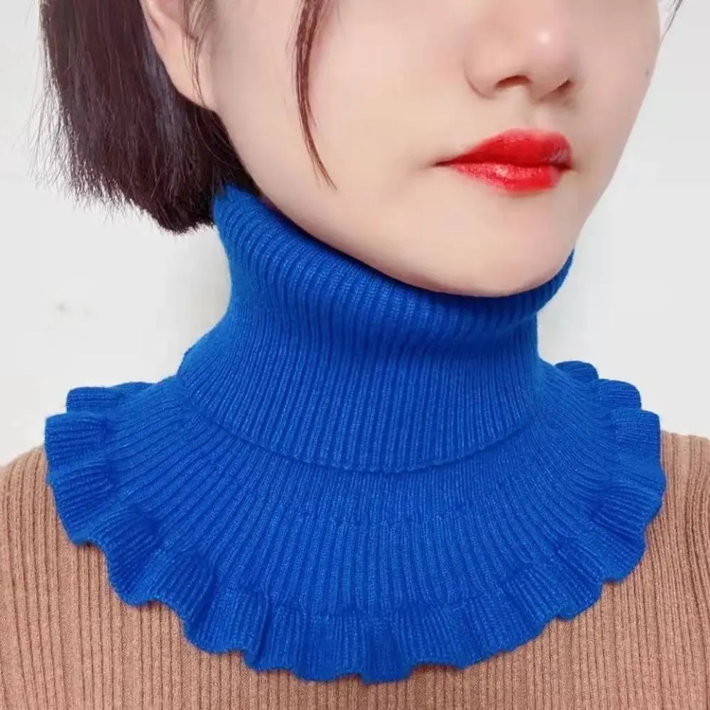 Cozy Knit Detachable Turtleneck Collar Scarf - Image 4