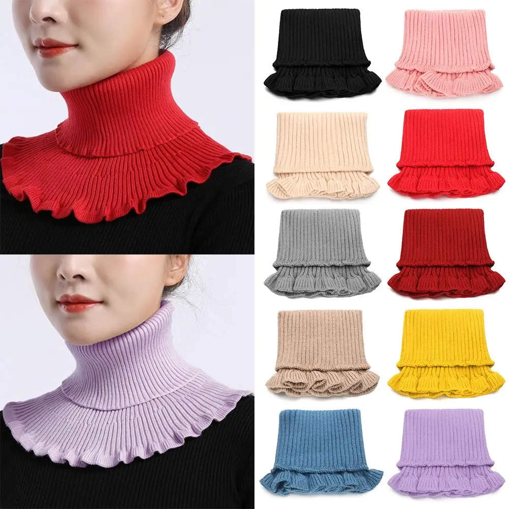 Cozy Knit Detachable Turtleneck Collar Scarf - Image 6