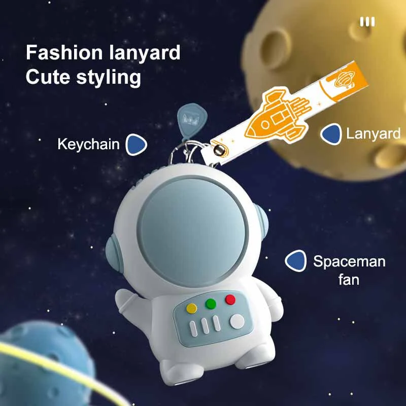 Creative Astronaut Mini Keychain Fan - Image 2