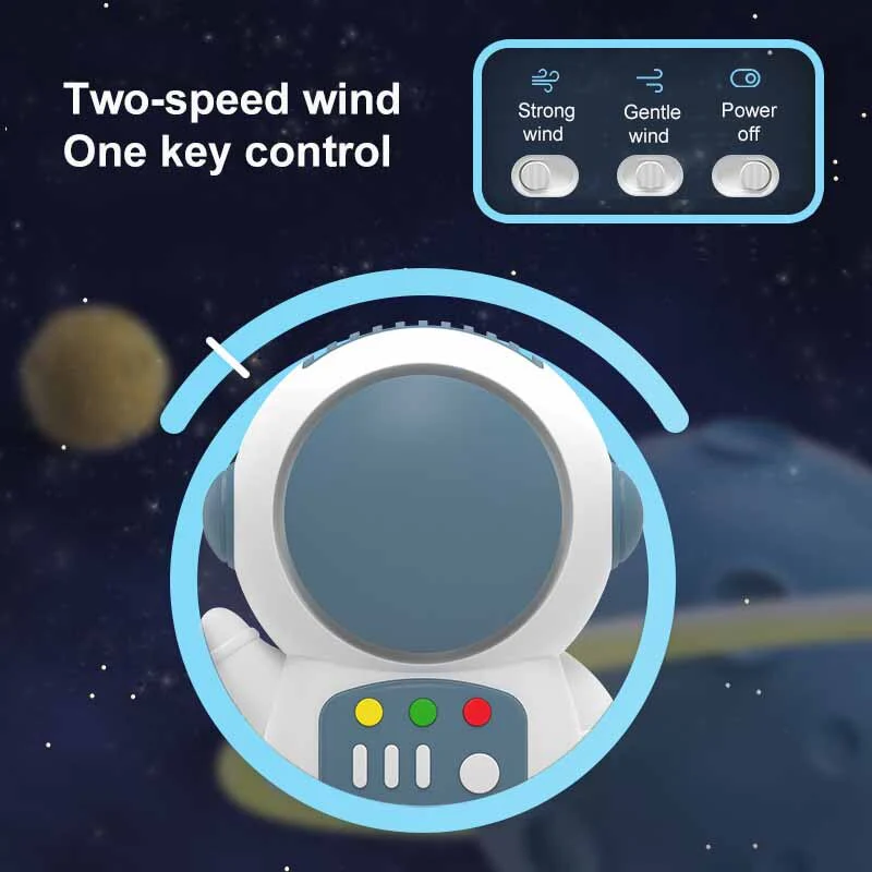 Creative Astronaut Mini Keychain Fan - Image 4