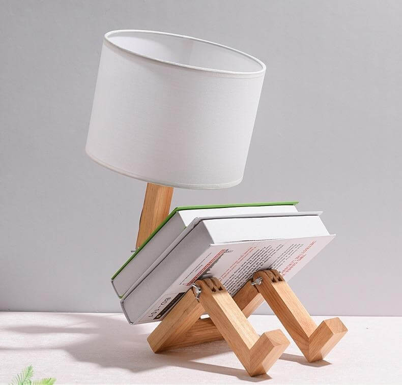 Creative Book Holder Robot Shape Table Lamp - Image 2