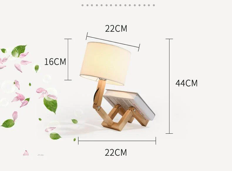 Creative Book Holder Robot Shape Table Lamp - Image 5