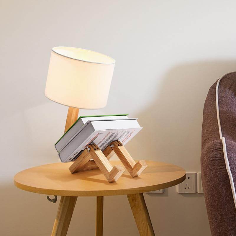 Creative Book Holder Robot Shape Table Lamp - Image 6