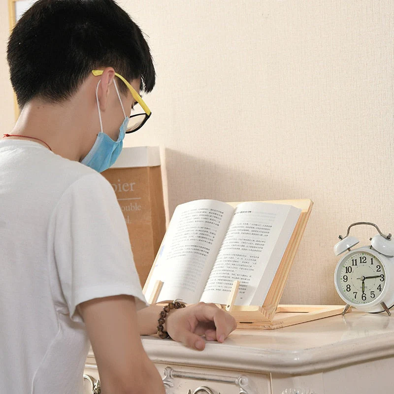 Creative Bookworm Wooden Tablet Stand - Image 3