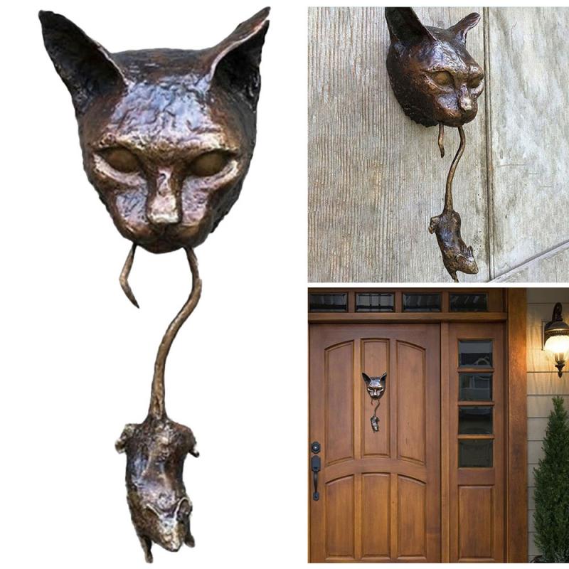 Creative Cat And Mouse Metal Door Knocker - Image 2