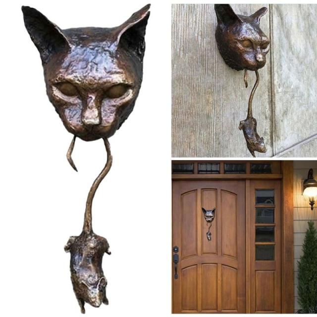 Creative Cat And Mouse Metal Door Knocker - Image 3