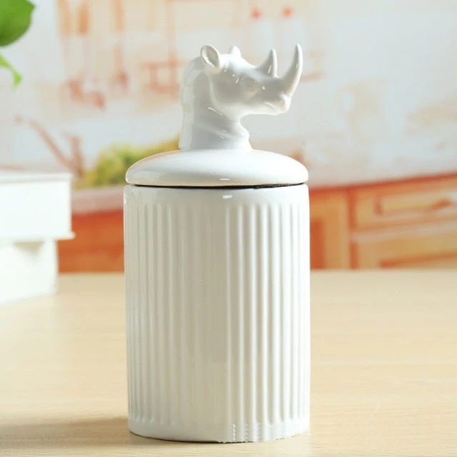 Creative Ceramic Animal Kitchen Storage Container - Image 5
