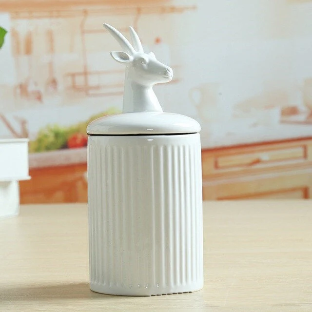 Creative Ceramic Animal Kitchen Storage Container - Image 6