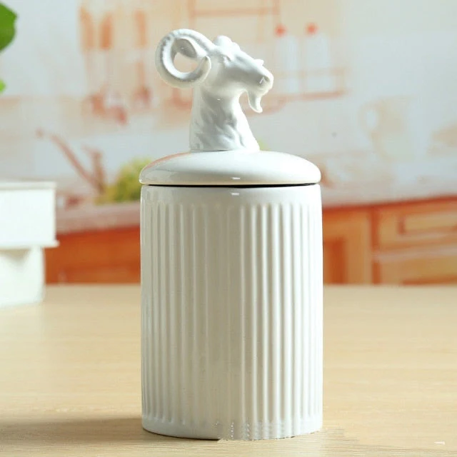 Creative Ceramic Animal Kitchen Storage Container - Image 7