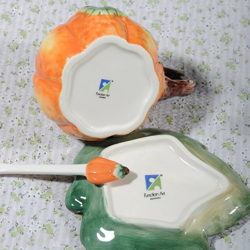 Creative Ceramic Pumpkin Mug Set - Image 5