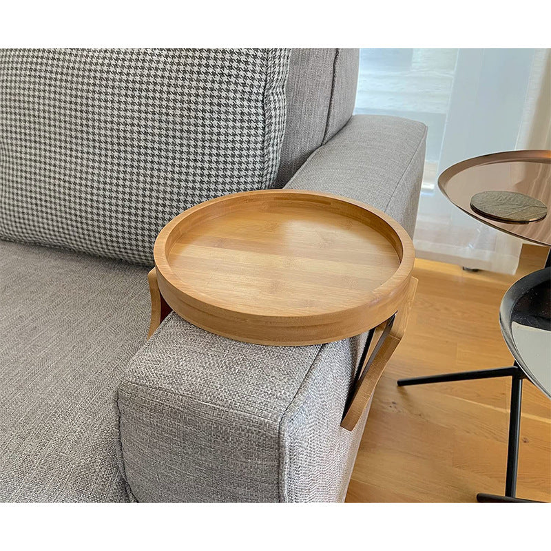 Creative Clip-On Bamboo Sofa Armrest Tray - Image 4