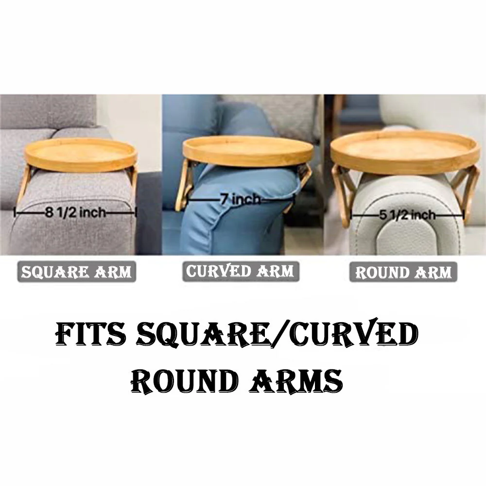 Creative Clip-On Bamboo Sofa Armrest Tray - Image 5