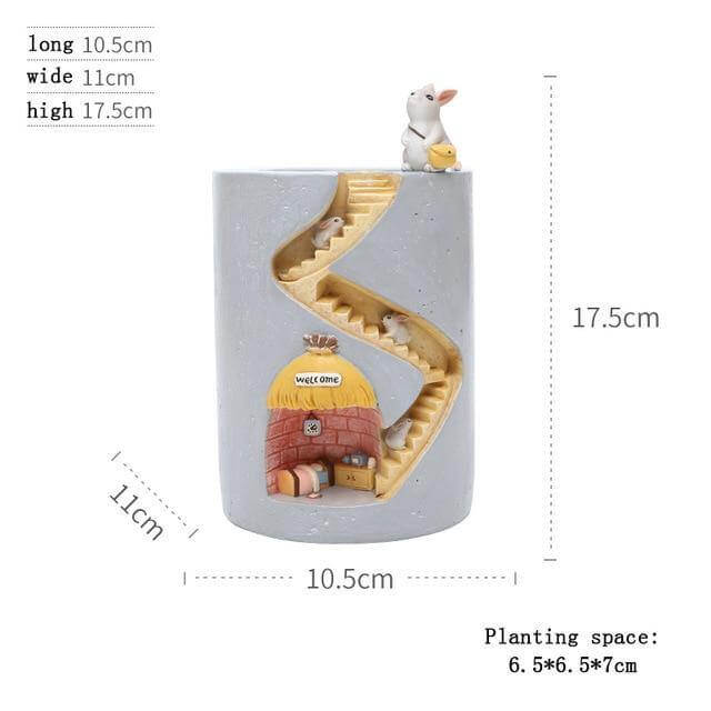 Creative Cozy Minimal Animal Life Flower Pot - Image 9
