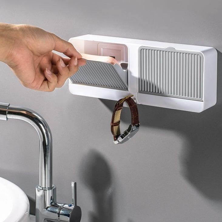 Creative Double Storage Wall Mounted Soap Box - Image 10