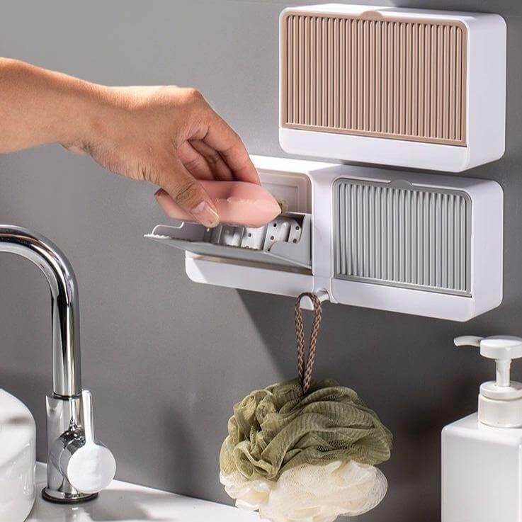 Creative Double Storage Wall Mounted Soap Box - Image 5