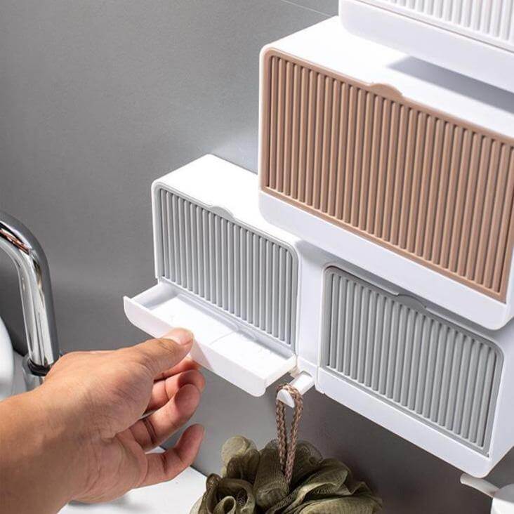 Creative Double Storage Wall Mounted Soap Box - Image 6