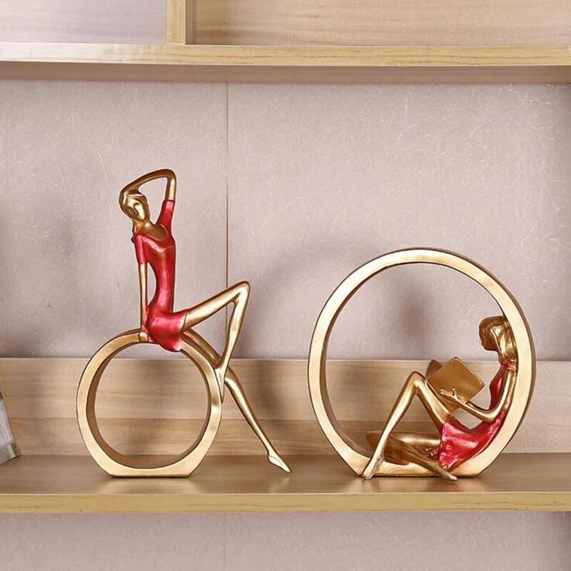 Creative European Miniature Modern Girl Figurines - Image 2