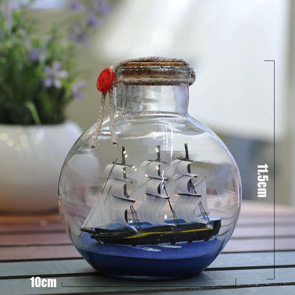 Creative Glass Bottle Ship - Image 2