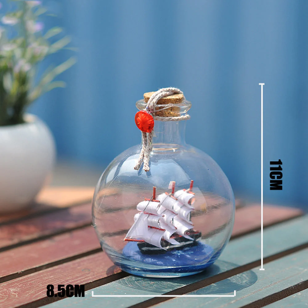Creative Glass Bottle Ship - Image 3