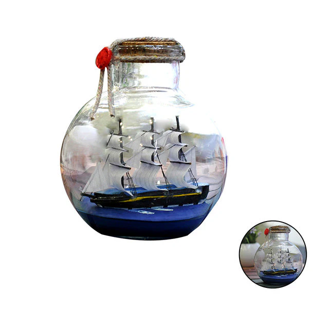 Creative Glass Bottle Ship - Image 4