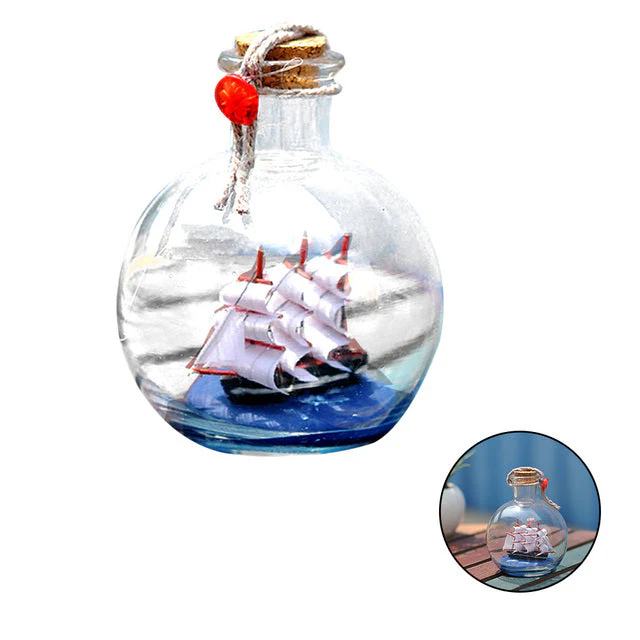 Creative Glass Bottle Ship - Image 5