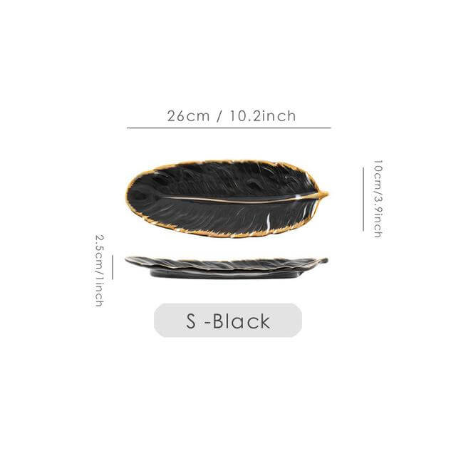 Creative Gold Color Ceramic Plate Set - Image 12