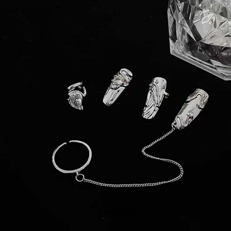 Creative Gothic Metal Nail Rings - Image 4